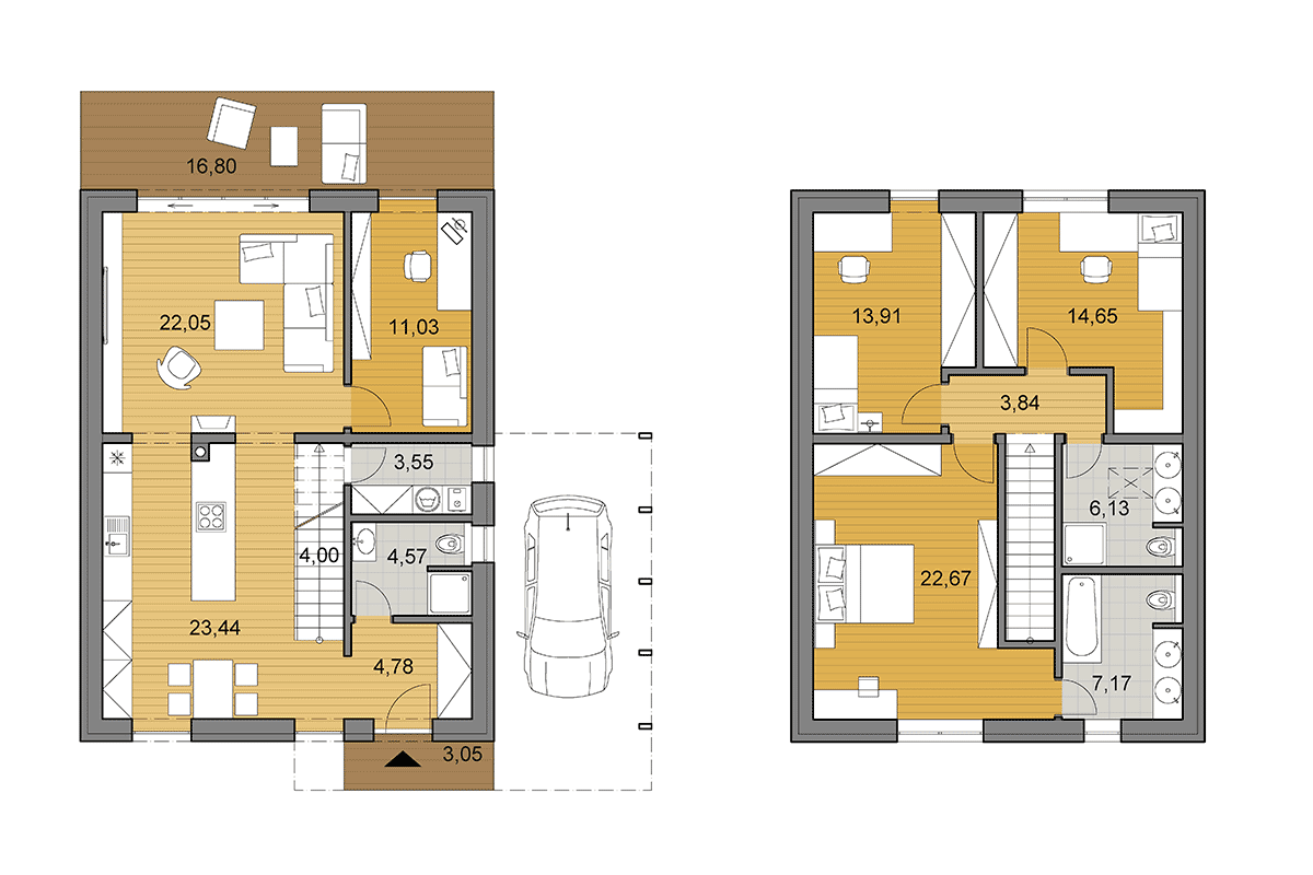 Bungalow i2-140 - Floor plan