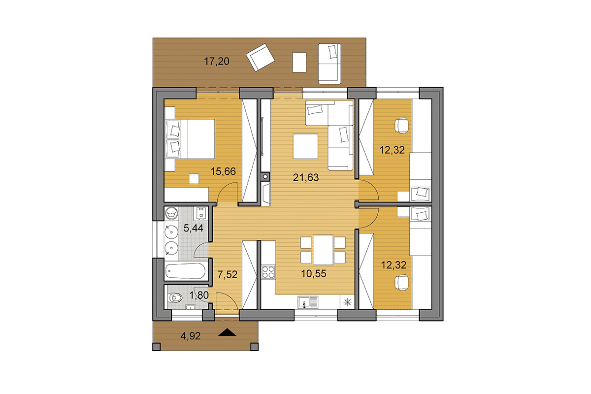 Bungalow O87 - Floor plan