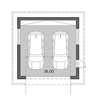 Double garage - Floor plan in pdf