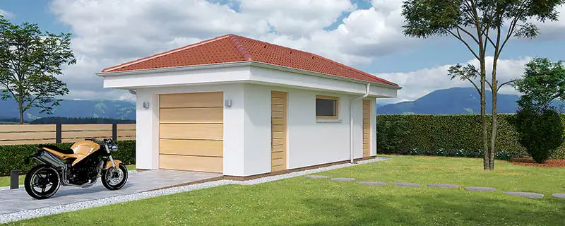 Projekt garáže so skladom