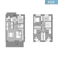 Projekt dvojdomu DD110 - Pôdorys