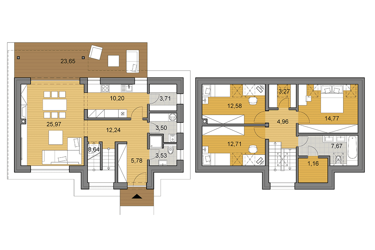 Bungalow i2-124 - Floor plan