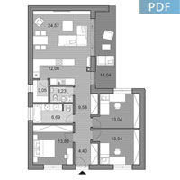 House L105 - Floor plan in pdf