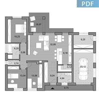 House L110G - Floor plan in pdf