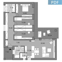 House L115 - Floor plan in pdf
