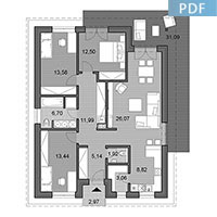 House O105 - Floor plan in pdf