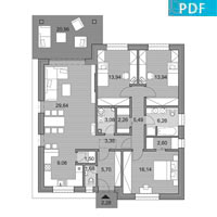House O115 - Floor plan in pdf