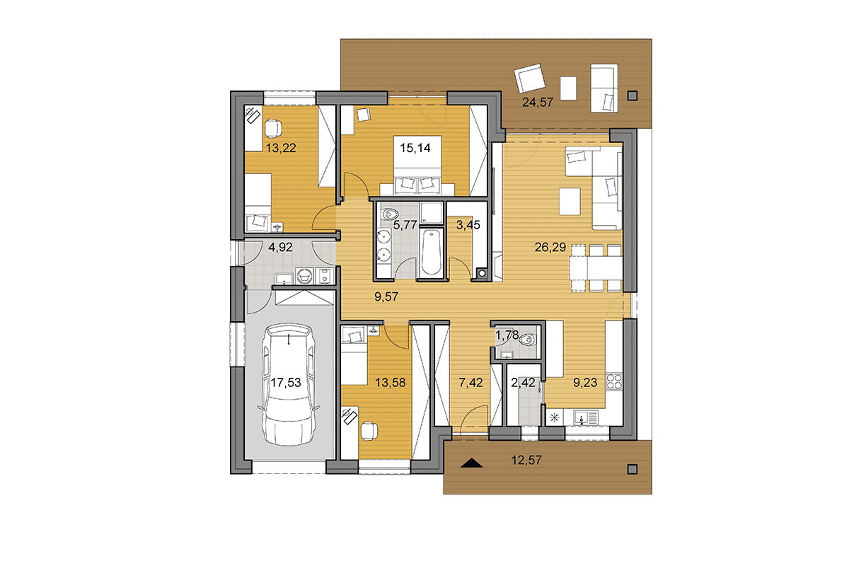 House plan O130 - Floor plan