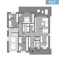 House O130 - Floor plan in pdf