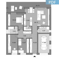 House O135 - Floor plan in pdf