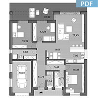 House O140 - Floor plan in pdf