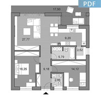 Projekt rodinného domu O85 - Pôdorys