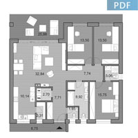 Bungalow O120 - Floor plan in pdf