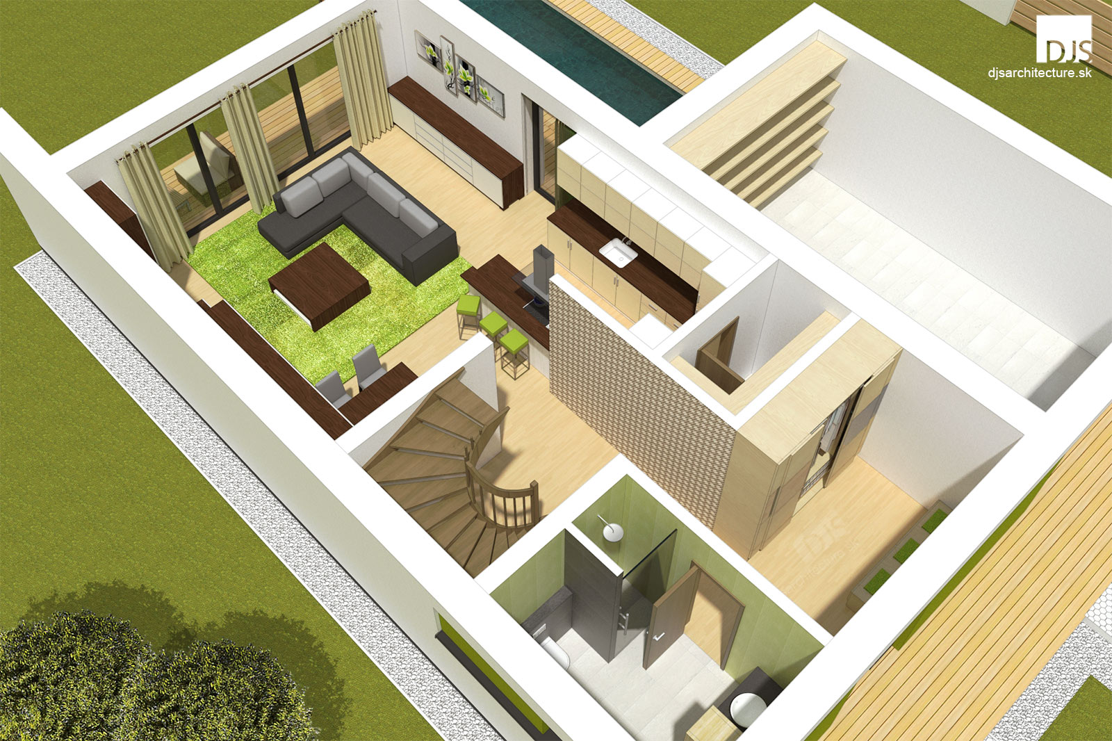 Modern two storey family house - i2-120 | DJS Architecture