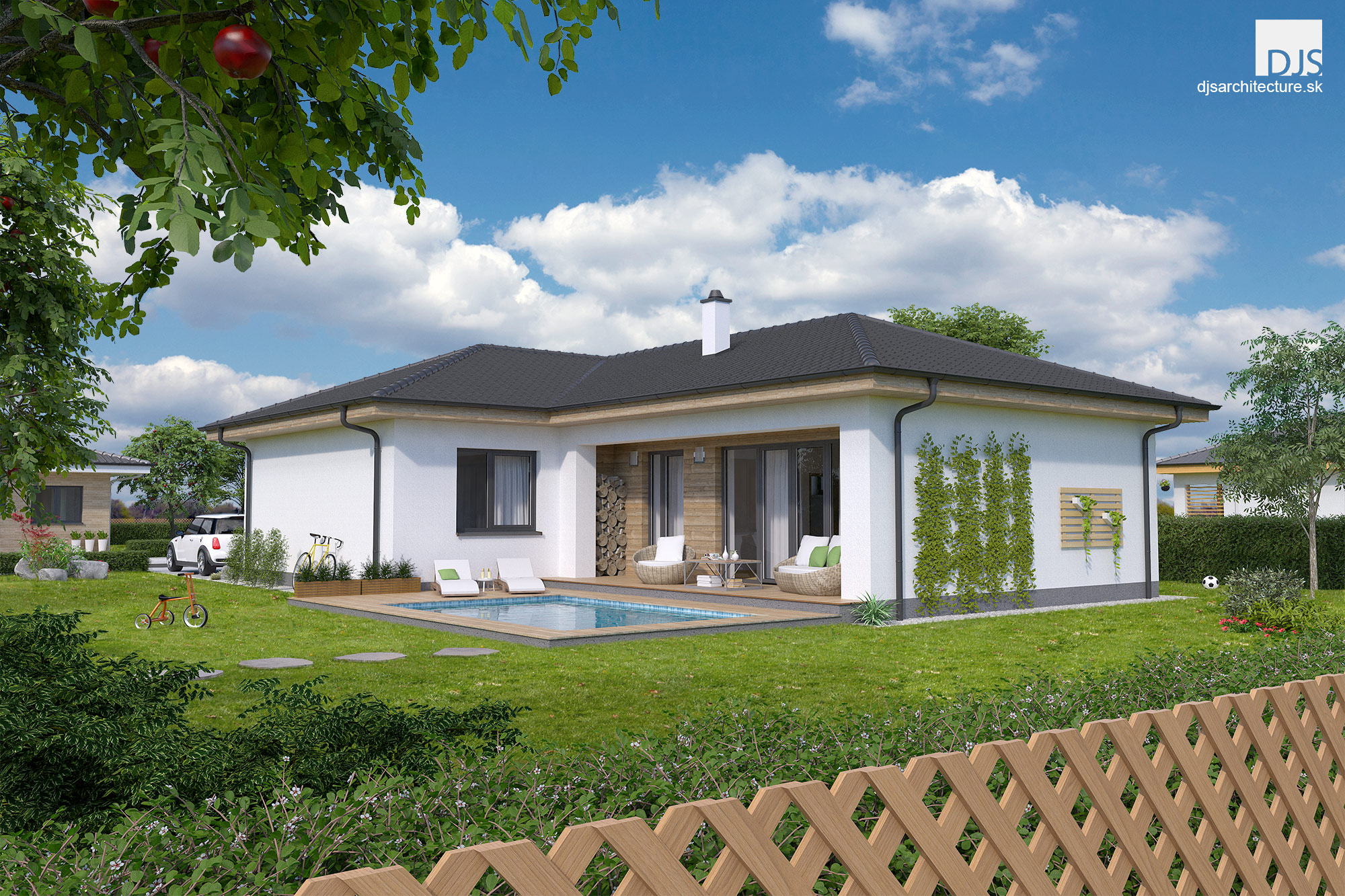 L shaped bungalow - L105 | DJS Architecture